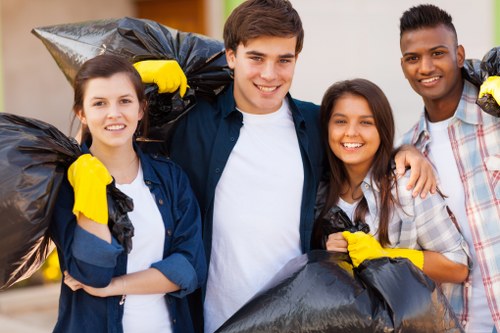 Construction site with builders waste and clearance services